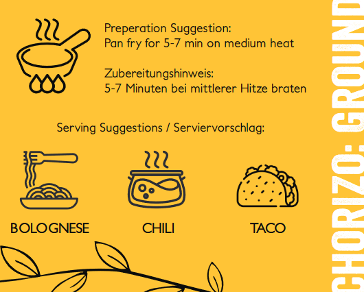 CHORIZO: Mexican Ground, BIO/Organic