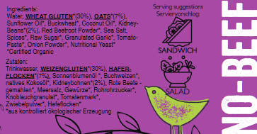 NO-BEEF: Rustic Roll, BIO/Organic
